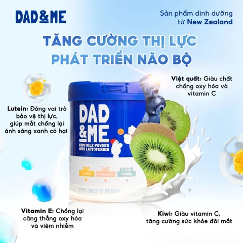 Sữa Dad and Me CBP Lon 800g - Tăng Đề Kháng & Chiều Cao Vượt Trội Cho Bé Từ 3 Tuổi Hàng Chính Hãng Đủ Tem Phụ Dad&Me