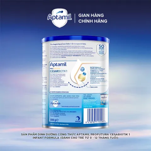 [COMBO 3 LON SỐ 3] Sữa bột Aptamil New Zealand Profutura Cesarbiotik số 3 Lon 800g (Trên 2 Tuổi) - Synbiotic độc quyền