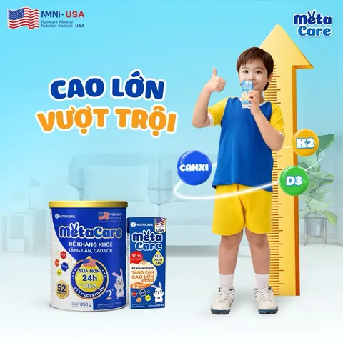 Sữa Bột MetaCare - Bé Tăng Cân Khoẻ Mạnh, Tăng Cường Đề Kháng, Phát Triển Chiều Cao