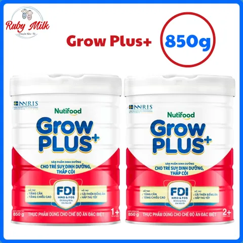 Sữa Bột NutiFood Growplus+ Đỏ Suy Dinh Dưỡng Hỗ Trợ Tăng Cân, Chiều Cao, Tiêu Hóa Tốt 850g/1,5Kg