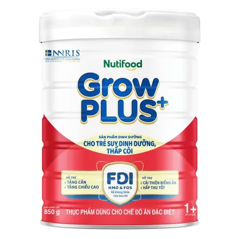 Sữa Bột NutiFood Growplus+ Đỏ Suy Dinh Dưỡng Hỗ Trợ Tăng Cân, Chiều Cao, Tiêu Hóa Tốt 850g/1,5Kg