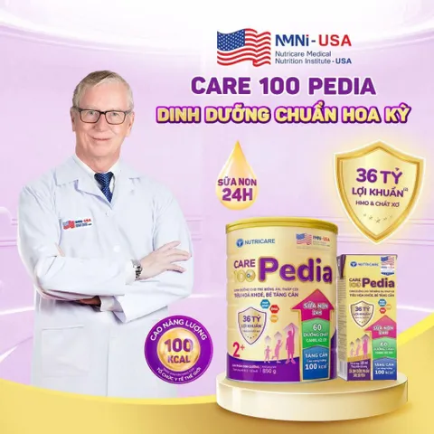 Sữa Bột Care 100 Pedia 2+ Lon 850g (Cho bé 2-19 tuổi)