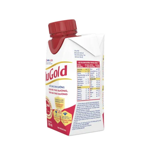 Thùng Sữa Dinh Dưỡng Pha Sẵn Nutricare GLUGOLD 200ml tăng cường sức khỏe cân bằng đường huyết (Thùng 18 Hộp)