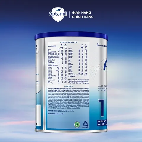 Sữa bột Aptamil Profutura Cesarbiotik New Zealand cho bé, cho trẻ sinh mổ Lon 380g/800g