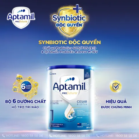 Sữa bột Aptamil Profutura Cesarbiotik New Zealand cho bé, cho trẻ sinh mổ Lon 380g/800g