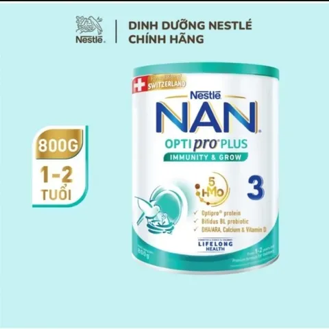 Sữa Bột NAN OPTIPRO PLUS  3 1,5KG Công Thức Phức Hợp 5HMO cho Bé 1-2Tuổi (DATE MỚI)