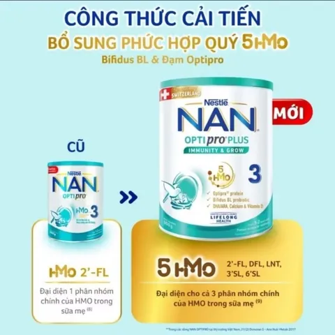 Sữa Bột NAN OPTIPRO PLUS  3 1,5KG Công Thức Phức Hợp 5HMO cho Bé 1-2Tuổi (DATE MỚI)