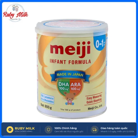 Sản Phẩm Dinh Dưỡng Công Thức Meiji Infant Formula 800g - Nhập khẩu chính hãng (0-12 tháng)