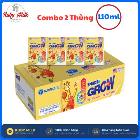 Sữa công thức dinh dưỡng Smarta Grow Opti 110ml - Nutricare tăng cường chiều cao trí não phát triển toàn diện