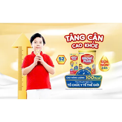 [Combo 2 Thùng] Sữa Pha Sẵn Nutricare Colos 24h Grow Plus phát triển toàn diện 110ml (48 hộp/Thùng)