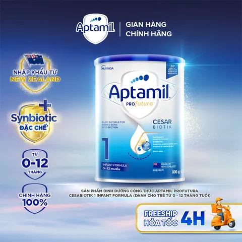 [MIỄN PHÍ VẬN CHUYỂN] Sữa bột Aptamil Profutura Cesarbiotik New Zealand số 1 (800g) - Synbiotic đặc chế - Rubymilk182