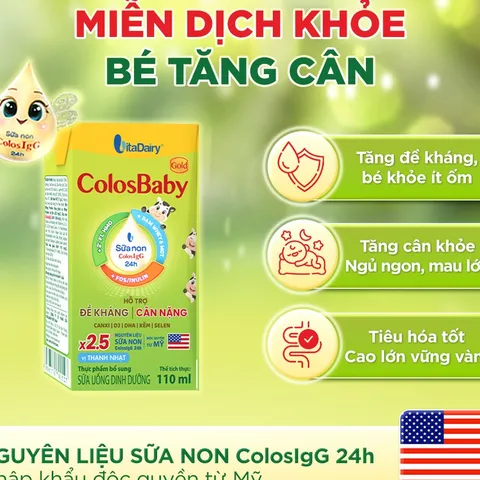 [COMBO 2 THÙNG 48 HỘP] Sữa uống dinh dưỡng ColosBaby Gold cải tiến 110ml/180ml