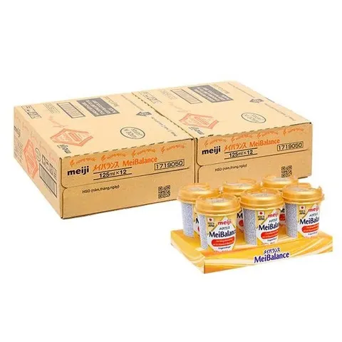 Combo 2 Thùng thực phẩm bổ sung Meiji MeiBalance hương ngũ cốc Hộp 125 ml dành cho người lớn (48 Hộp)