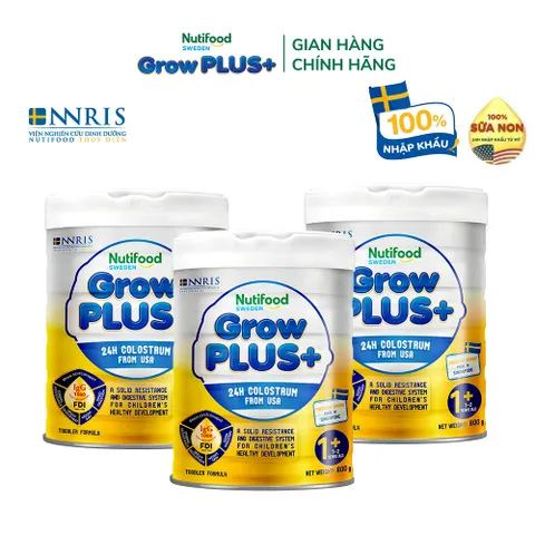 [Combo 2 Lon] Sữa Bột Nutifood GrowPLUS+ Vàng (Sữa Non Tăng Đề Kháng) - Lon 800g - Bao bì thay đổi theo đợt nhập hàng