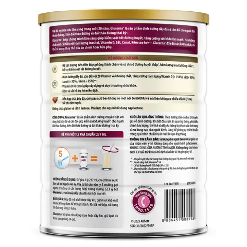 Combo 6 Lon Sữa Bột Glucerna Vani 800g