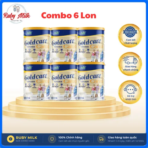 Combo 6 lon Sữa bột Wincofood Goldcare Canxi (800g/lon)