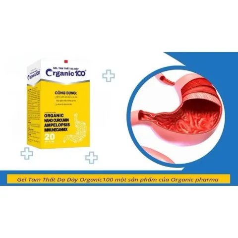 GEL TAM THẤT DẠ DÀY organic100 hộp 20gói x 10ml - Hỗ trợ giảm acid dịch vị dạ dày, giảm ợ hơi ợ chua do viêm dạ dày