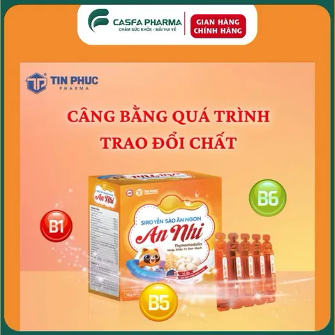 Siro yến sào ăn ngon An Nhi, tăng cân cho trẻ biếng ăn, tăng sức đề kháng, Hộp 20 ống
