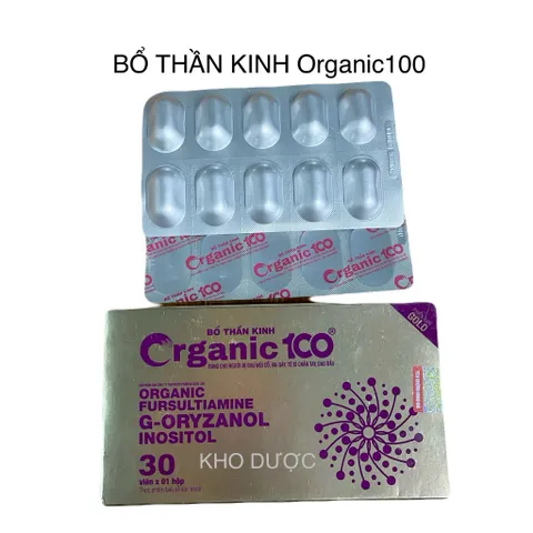 BỔ THẦN KINH Organic100 hộp 30v - Giảm đau mỏi cổ vai gáy, tê bì chân tay, đau đầu