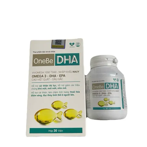 DẦU CÁ OneBe DHA - OMEGA 3 - DHA - EPA hộp 30 viên - Hỗ trợ cải thiện thị lực, làm chậm quá trình thoái hoá điểm vàng