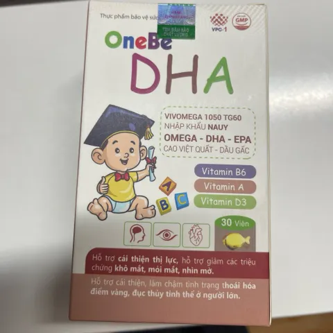 DẦU CÁ OneBe DHA - OMEGA 3 - DHA - EPA hộp 30 viên - Hỗ trợ cải thiện thị lực, làm chậm quá trình thoái hoá điểm vàng
