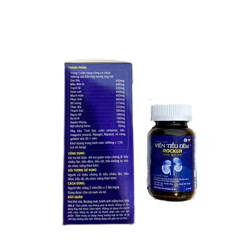 VIÊN TIỂU ĐÊM Rocker lọ 30 viên - Giảm triệu chứng tiểu đêm, tiểu nhiều lần, tiểu rắt, tiểu không tự chủ do thận kém