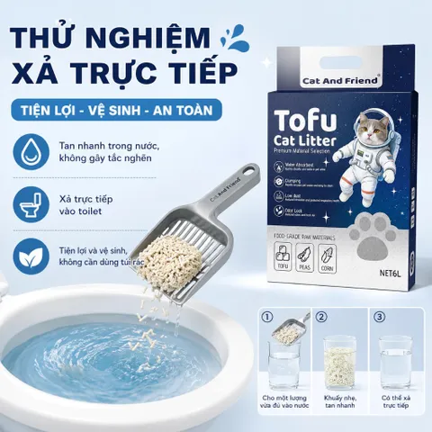 Cát đậu nành 6L (2kg) Tofu Cat Litter Vón Cục Nhanh Có Thể Xả Bồn Cầu Cát Vệ Sinh Cho Mèo CÁT ĐẤT SÉT , siêu vón cục
