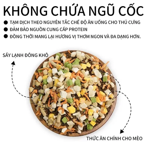 Hạt cho mèo - Thức ăn hạt Cat and friend V2 hỗ trợ thận siêu nhiều topping giúp mèo tăng cân