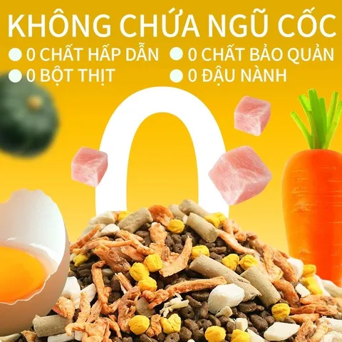 Hạt Cho Mèo cat and friend PET V1 Hạt thịt sấy siêu Mix Thịt Đông Khô Kích Thích Thèm Ăn