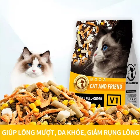 Hạt cho mèo CAT AND FRIEND Pet V1 V2 V3 Urinary gói 5KG siêu topping,chăm sóc tiết niệu, hỗ trợ tiêu hóa