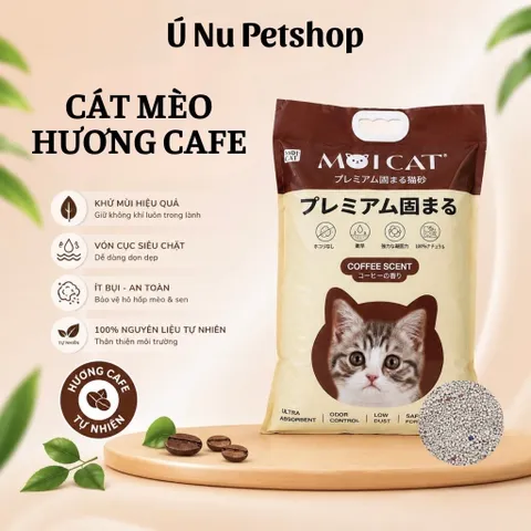 Cát Vệ Sinh Cho Mèo MOI CAT 9L – Cát Đất Sét Vón Cục Khử Mùi, Ít Bụi, Dễ Dọn – 3 Mùi Hương