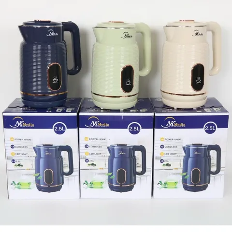 Ấm Siêu Tốc 2 Lớp 2,5L NK Media MD-ST255  - Màu Ngẫu Nhiên - Hàng Chính Hãng
