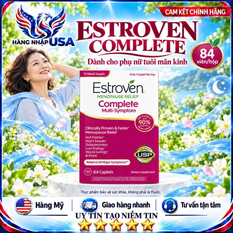 VIÊN UỐNG TIỀN MÃN KINH ESTROVEN COMPLETE MỸ HỘP 84 VIÊN