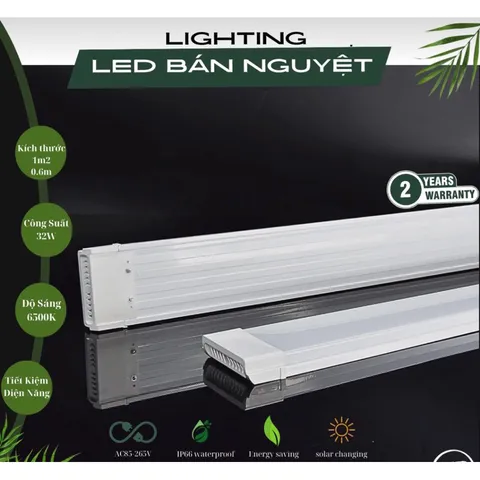 Bộ Đèn Led Bán Nguyệt 0,6m 1m2 18W 40W 45W 60W 100W Greenled, Esnco Ánh Sáng Trắng (đặt hàng từ 2 sp)