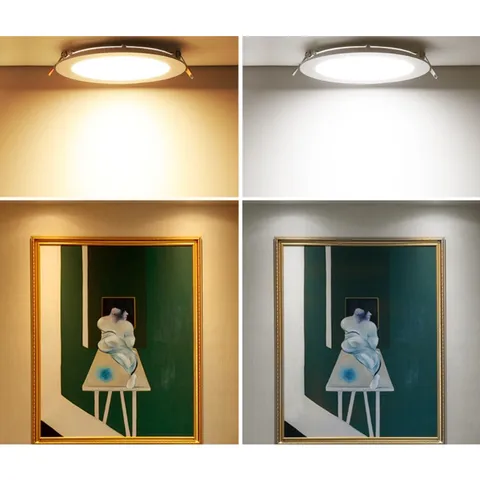 10 bộ Đèn Led âm trần siêu mỏng 6w 9w 12w 18w ánh sáng trắng, vàng - bảo hành 12 tháng xuất được hóa đơn VAT