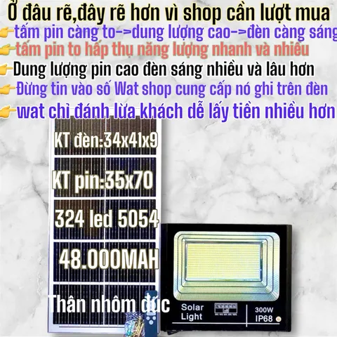 ĐÈN PHA LED Năng lượng mặt trời cao cấp chiếu sáng trong nhà và ngoài sân chống nước ip67 bảo hành 2 năm