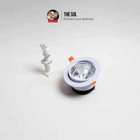 combo 5 Đèn Led Âm Trần COB Đế Xoay 360 Độ 7W/12W/20W/30W Giá Tốt, Dùng Rọi Tường, Soi Tranh