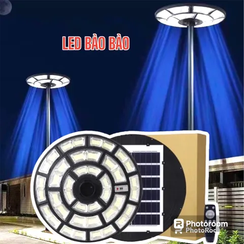 Đèn năng lượng mặt trời UFO 1000W IP67 Không thấm nước 360 ° ánh Sáng Phát Ra Cảm biến chuyển động Ánh sáng trắng