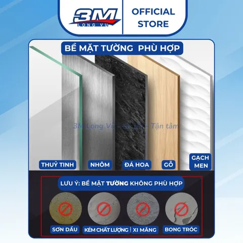 Băng keo cường lực 2 mặt 3M VHB 4910 siêu dính, chống thấm, dán các vật dụng gia đình, nhà tắm - 3M