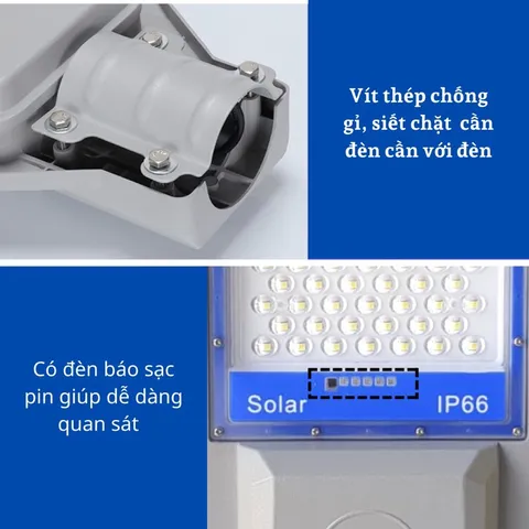 Đèn năng lượng mặt trời,đèn đường bàn chải công suất khủng 300W,500W,600W,vỏ nhôm,có remote,cảm biến, IP67,BH 24 tháng.