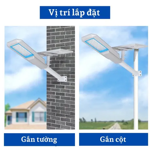 Đèn năng lượng mặt trời,đèn đường bàn chải công suất khủng 300W,500W,600W,vỏ nhôm,có remote,cảm biến, IP67,BH 24 tháng.