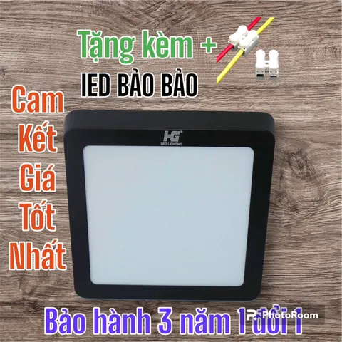 ĐÈN LED siêu sáng ỐP trần NỔI HG viền trắng, viền đen 6w 12w 18w 24w bảo hành 3 năm
