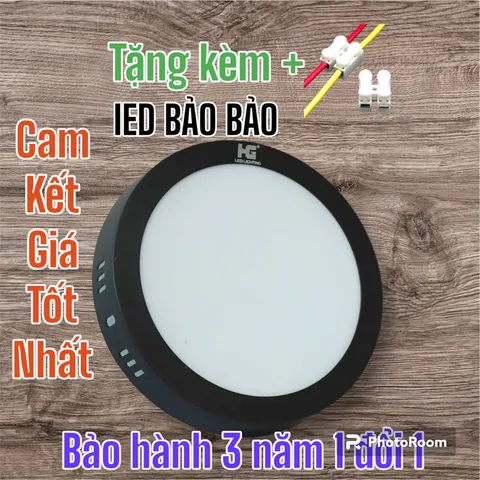 ĐÈN LED siêu sáng ỐP trần NỔI HG viền trắng, viền đen 6w 12w 18w 24w bảo hành 3 năm