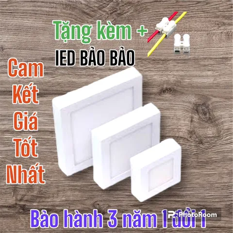 ĐÈN LED siêu sáng ỐP trần NỔI HG viền trắng, viền đen 6w 12w 18w 24w bảo hành 3 năm