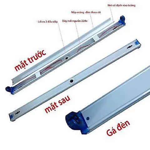 3 bộ Máng đèn tuýp led 0.6m ,1m2 đơn và 1m2 đôi đẹp chắc chắn, thẩm mỹ cao chất lượng cao cấp công suất 22w 32w 50w
