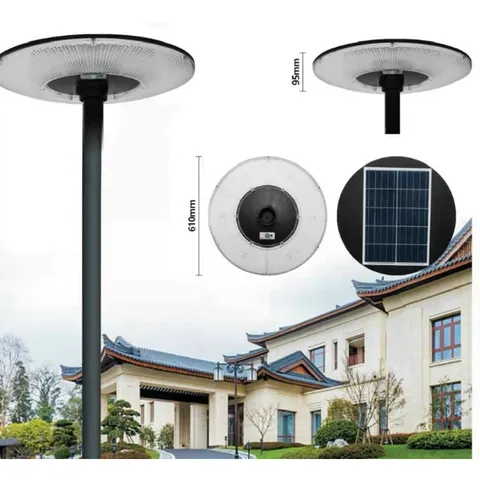 Đèn năng lượng mặt trời UFO cao cấp 600W, 1000W, Tấm pin liền, Cảm biến chuyển động