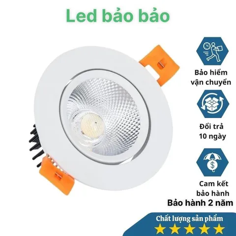 Âm Trần xoay COB 180 độ chiếu điểm 6w 10w 15w trang trí shop thời trang mỹ phẩm phòng tranh làm điểm nhấn tác phẩm