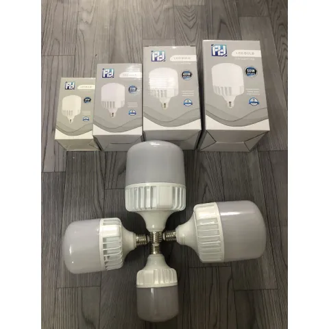 Bóng đèn trụ tản nhiệt nhôm cao cấp 200W 100W 150W - ánh sáng trắng siêu sáng (khối nhôm khía siêu to siêu bền)