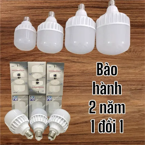 Bóng đèn trụ tản nhiệt nhôm cao cấp 200W 100W 150W - ánh sáng trắng siêu sáng (khối nhôm khía siêu to siêu bền)
