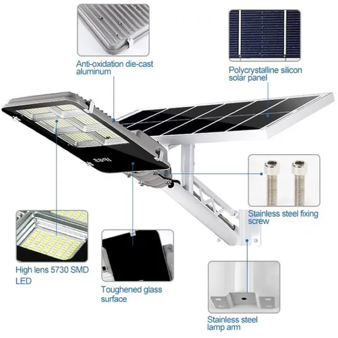 Đèn Năng Lượng Mặt Trời Công Xuất 300w Hàng Chính Hãng  Solar Light - Đèn Sân Vườn Cao Áp Năng Lượng Mặt Trời Cực Sáng